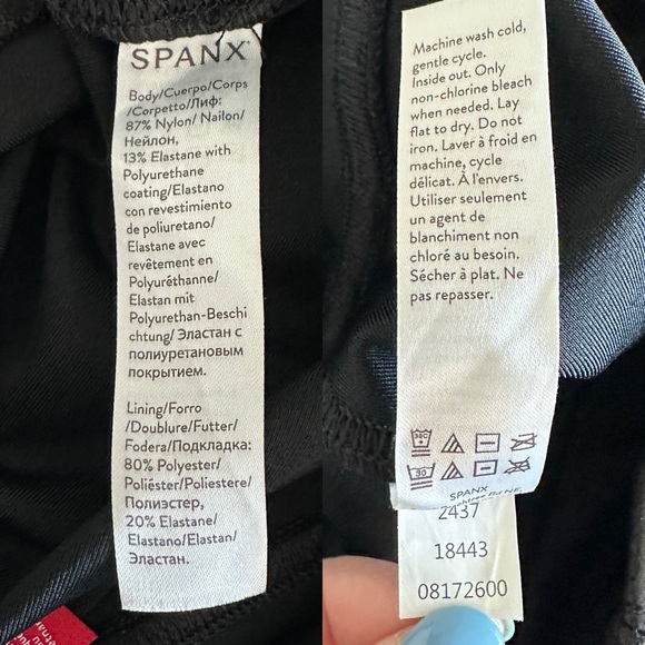 Spanx Faux Leather Leggings in Black Size XL - Picture 7 of 10